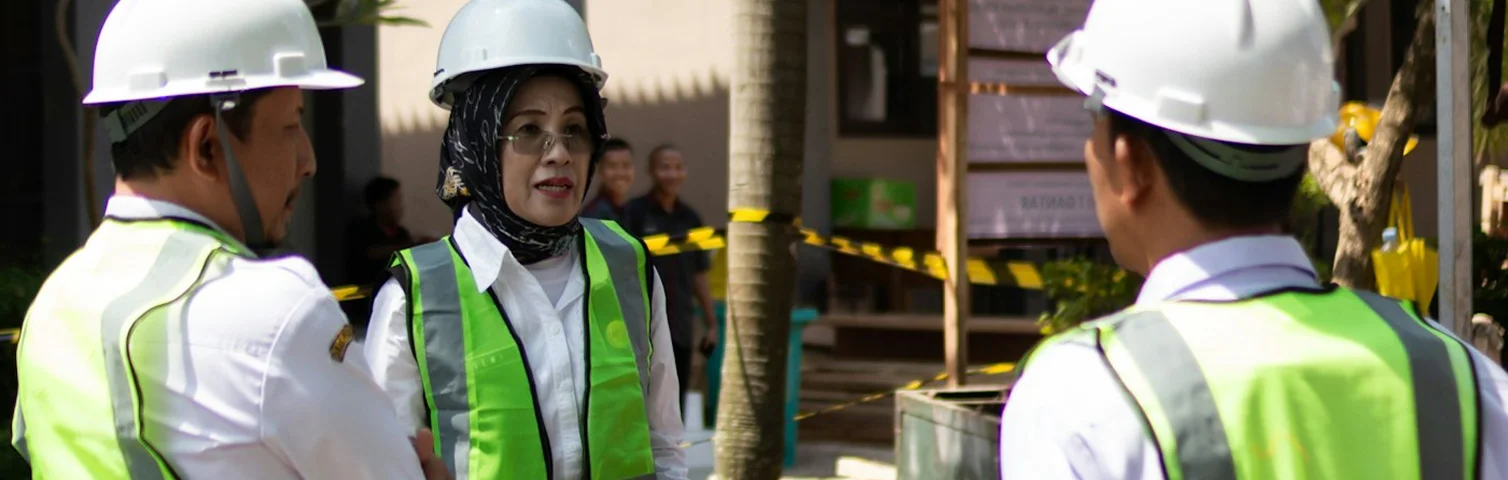Construction team on site